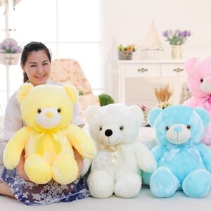 Creative Light Up LED Teddy Bear Stuffed Animals Plush Toy Colorful Glowing Gift For Kids Pillow