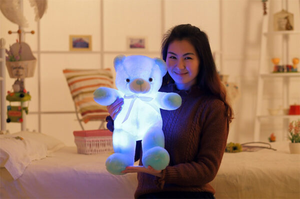 Creative Light Up LED Teddy Bear Stuffed Animals Plush Toy Colorful Glowing Gift For Kids Pillow - Image 3