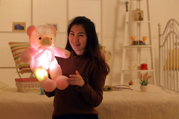 Creative Light Up LED Teddy Bear Stuffed Animals Plush Toy Colorful Glowing Gift For Kids Pillow - Image 4